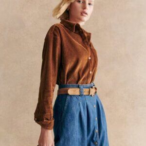 Sezane Max Shirt Caramel - Size 36/4, like new